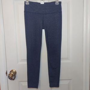 Athleta Odyessy Chaturanga Heathered Blue Space Dye Ankle Crop Leggings Size S